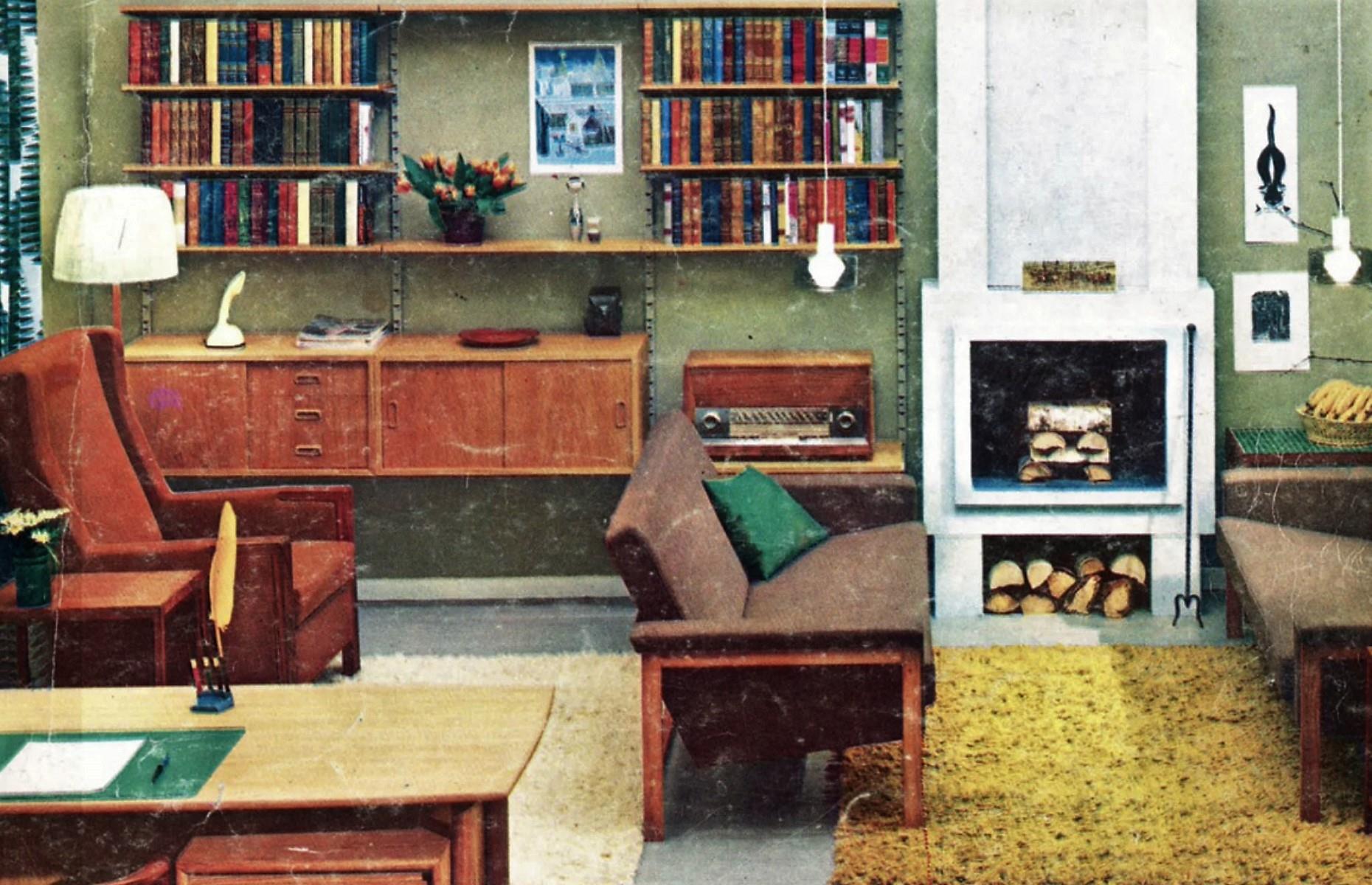 IKEA mid-century living room